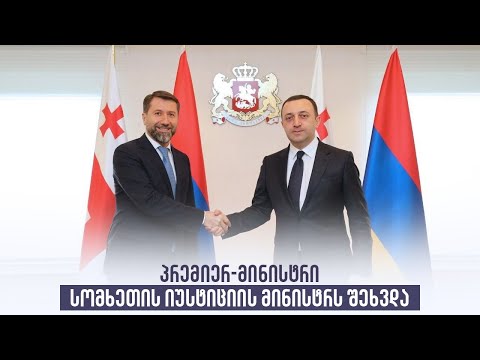 პრემიერ-მინისტრი სომხეთის იუსტიციის მინისტრს შეხვდა